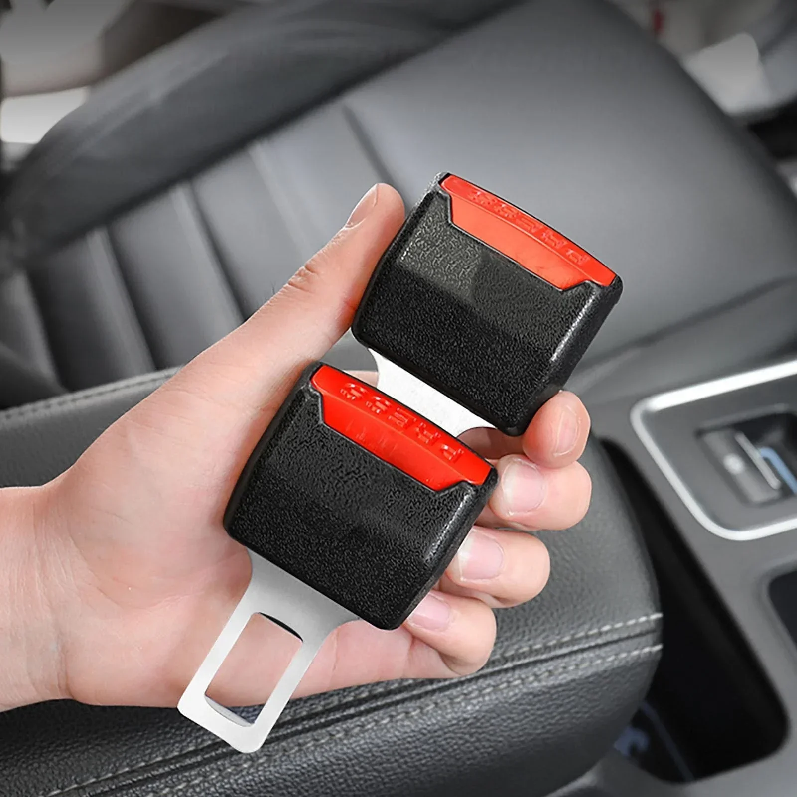 2pcs Update Thicken Car Seat Belt Clip Extender Safety Seatbelt Lock Buckle Plug Thick Insert Socket Extender Safety Buckle - Image 2