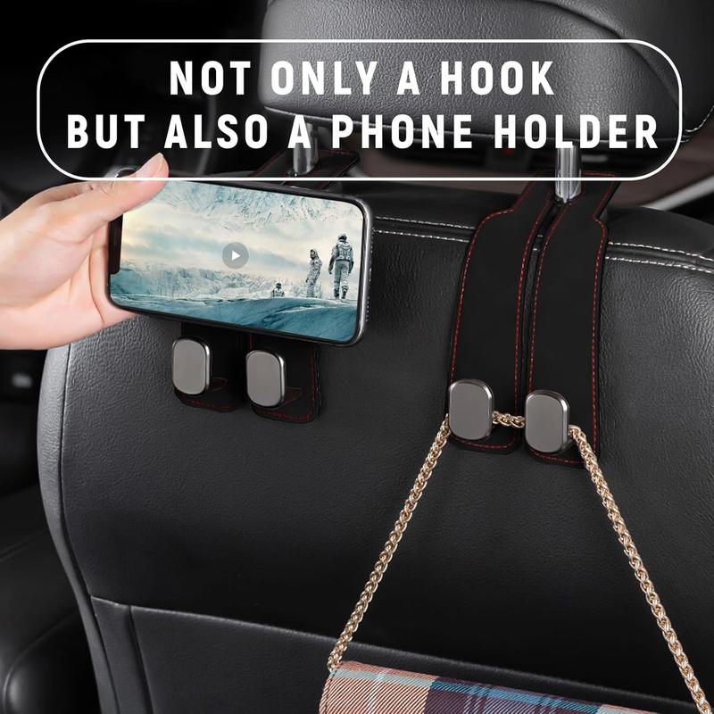 🔥LAST DAY SALE 50% OFF - 🚗Car Seat Back Alcantara Storage Hook - 💥Double Hook Holder for Convenient Storage - Image 3