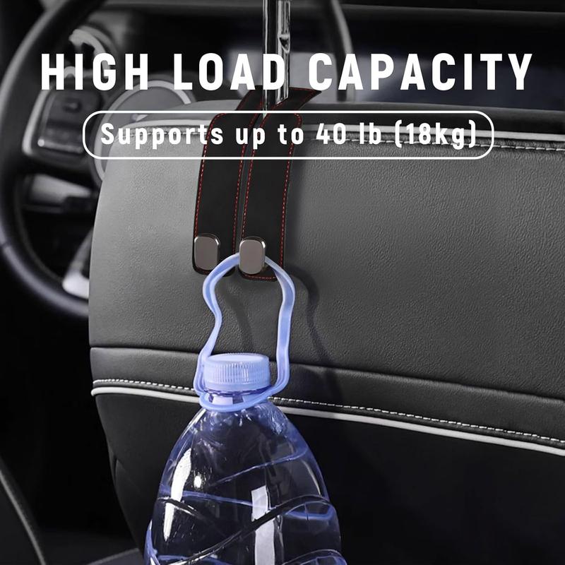 🔥LAST DAY SALE 50% OFF - 🚗Car Seat Back Alcantara Storage Hook - 💥Double Hook Holder for Convenient Storage - Image 4