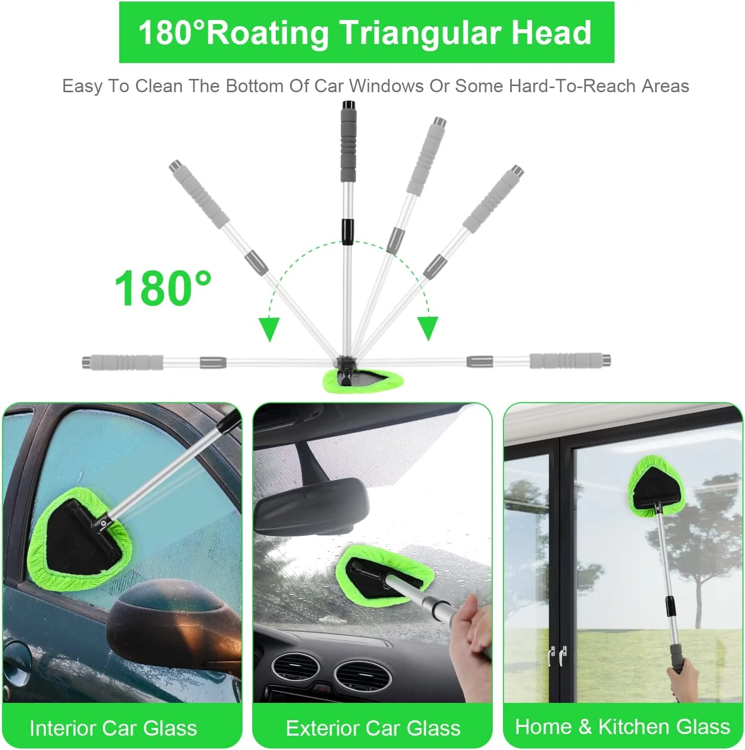 🔥Microfiber Car Windshield Cleaning Tool with Extendable Handle - Image 9