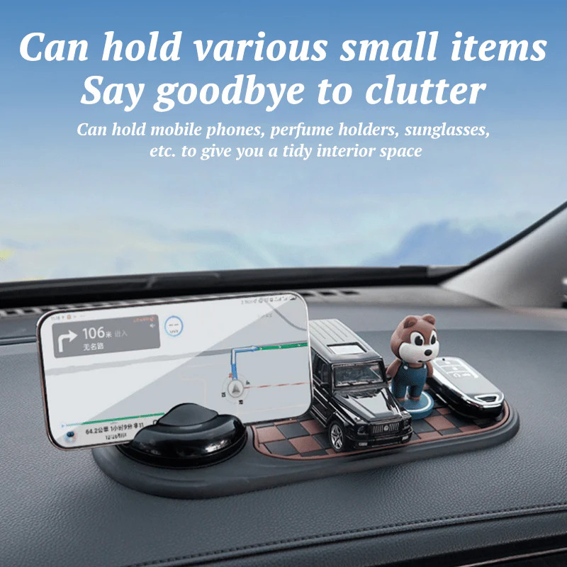 Multifunction Car Mat with Phone Holder Hidden Number Plate - Image 2