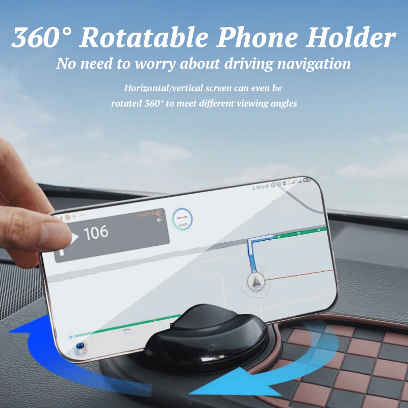 Multifunction Car Mat with Phone Holder Hidden Number Plate - Image 4