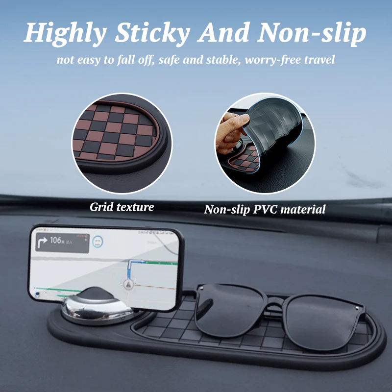 Multifunction Car Mat with Phone Holder Hidden Number Plate - Image 5