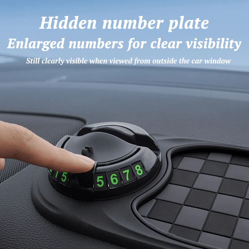 Multifunction Car Mat with Phone Holder Hidden Number Plate - Image 6