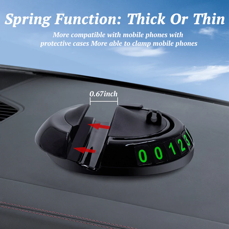 Multifunction Car Mat with Phone Holder Hidden Number Plate - Image 7